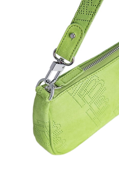 RACHEL BRIGHT GREEN PERFORATED SUEDE LEATHER 2