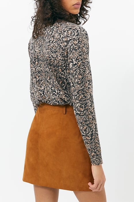 BROWN SUEDE STRAIGHT SKIRT 5