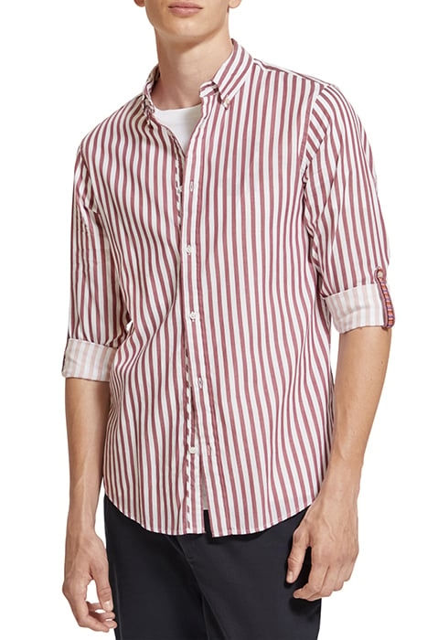 REGULAR FIT STRIPED SHIRT JAM WHITE STRIPE 1