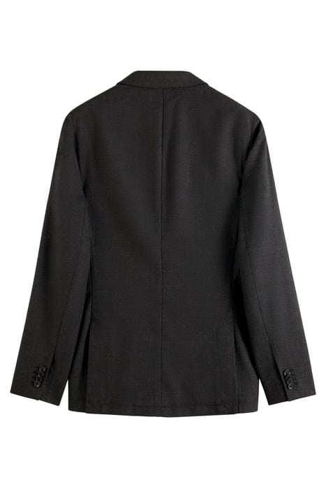 BRUSHED DOUBLE-BREASTED WOOL-BLEND BLAZER VINYL MELANGE 5