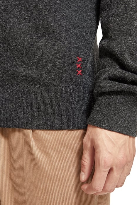 DROPPED SHOULDER BASIC MOCK IN RECYCLED POLYESTER BLEND MOON 7