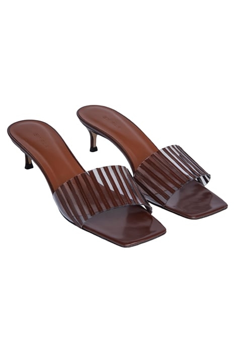 MEI DARK BROWN SEMI PATENT LEATHER 2