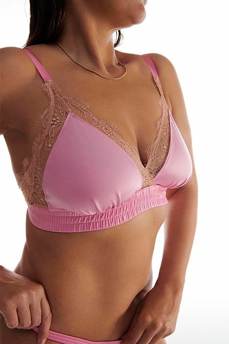 LOVE LACE BRA LARGER BUST PINK 5