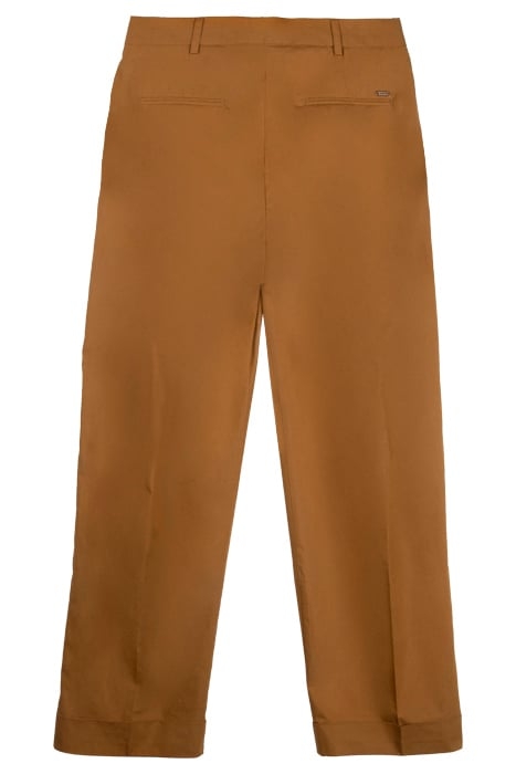MILA - HIGH RISE TAPERED PLEATED CHINO CARAMEL 2