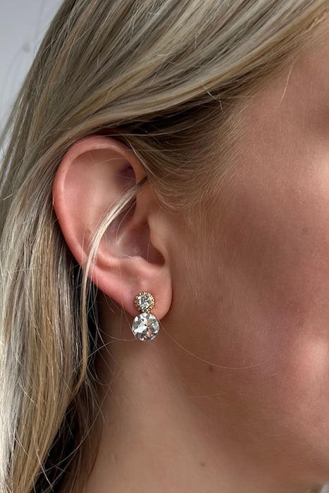 OPHELIA EARPINS CRYSTAL - RHODIUM RHODIUM 2