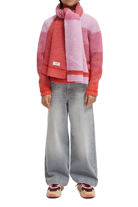 KNITTED GRADIENT SCARF WINTER SUNSET 3