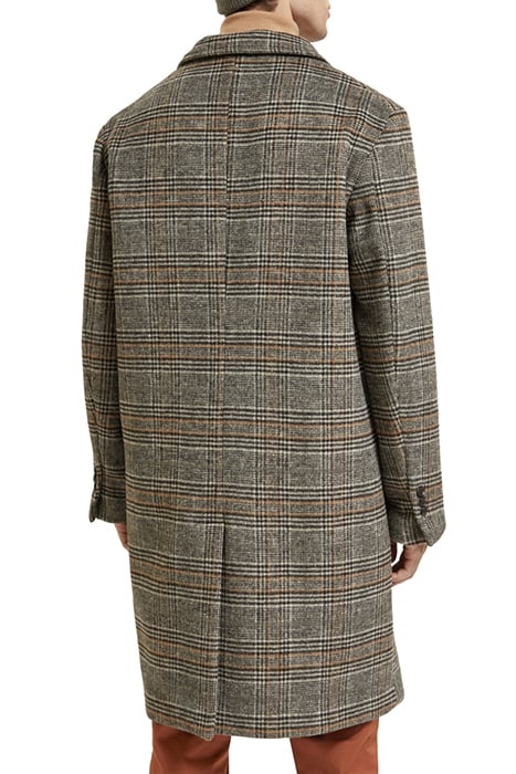 HAIRY BOUCLE OVERCOAT MULTI GREY CHECK 2