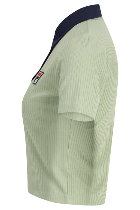 LOOKNOW RIBBED POLO SHIRT SMOKE GREEN 7