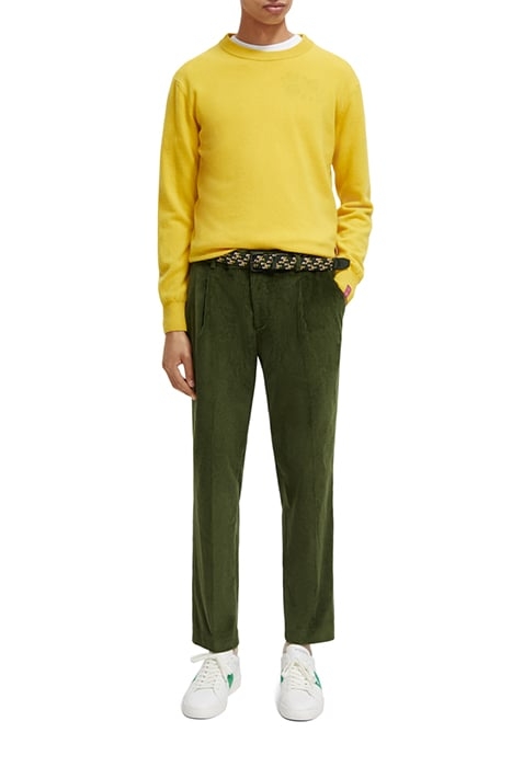 BLAKE - PLEATED CORDUROY CHINO FIELD GREEN 3