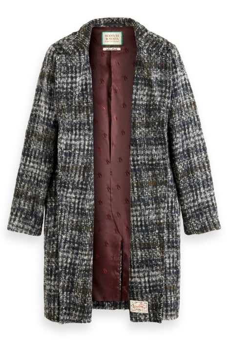 CHECK WOOL BLEND COAT MULTI GREY CHECK 5