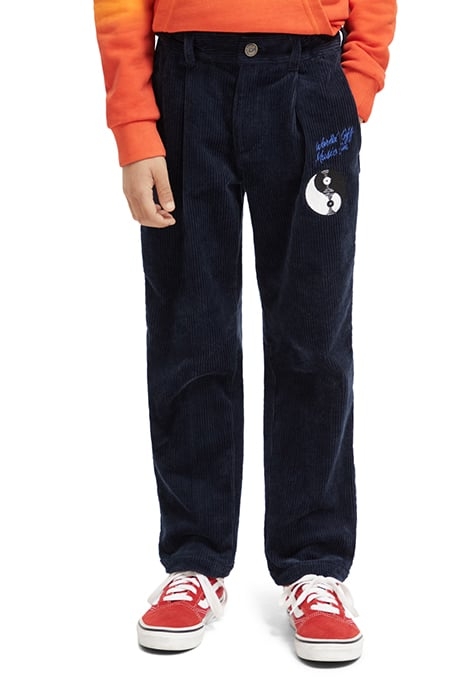 LOOSE TAPERED FIT CORDUROY PANTS IN ORGANIC COTTON NIGHT 1