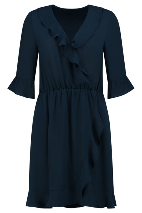 JORI RUFFLE DRESS NAVY 1