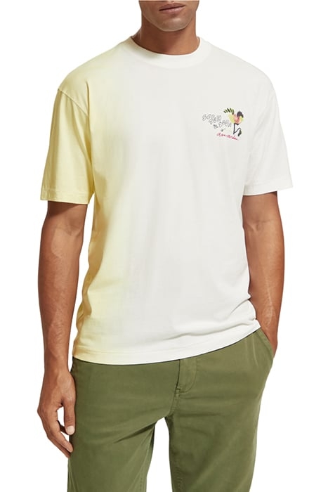 RELAXED FIT T-SHIRT WITH SPRAY EFFECT IN ORGANIC COTTON OFF 1