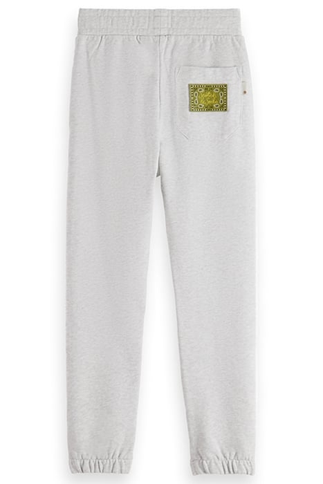 BANDANA LABEL SWEATPANTS IN ORGANIC COTTON GREY MELANGE 5