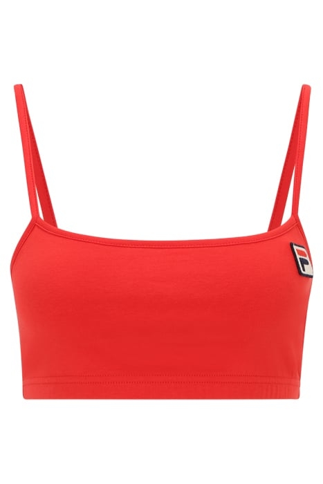 LINFEN CROPPED SPAGHETTI TOP TRUE RED 4