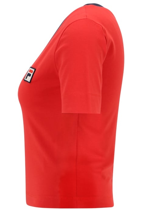 LUDHIANA V-NECK TEE TRUE RED 7