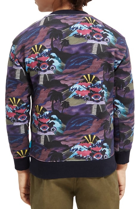 RELAXED FIT ALL-OVER PRINTED SWEATSHIRT COLOURFUL SCENERY 2
