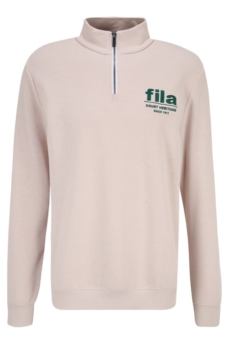 LISBON GRAPHIC HALF-ZIP SWEATER OATMEAL MELANGE 4