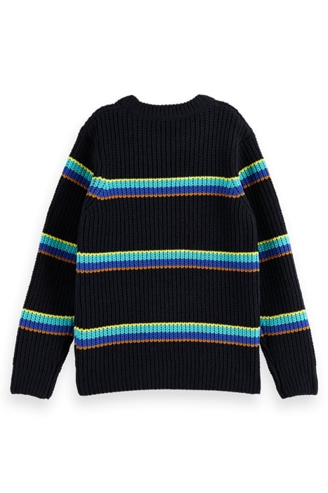 YARN-DYED STRIPE CHENILLE PULLOVER COLOURFUL STRIPE 5