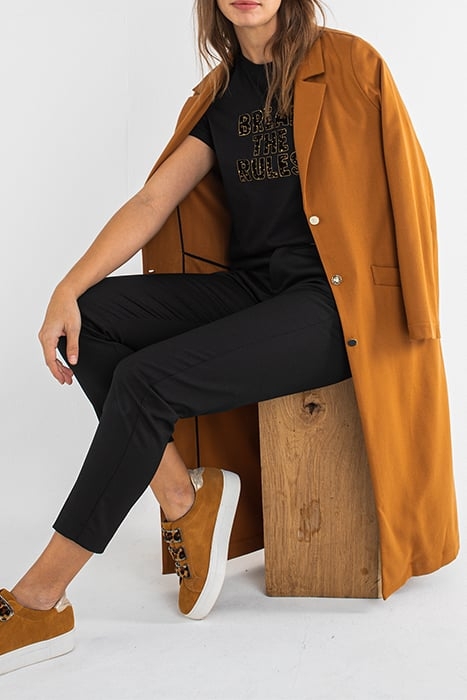 I.CODE FAWN TRENCH COAT WITH DECORATIVE BUTTONS 4