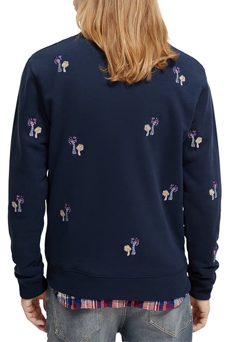 ALLOVER EMBROIDERED SWEATSHIRT STEEL 2