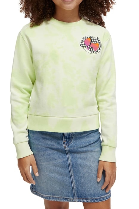 RELAXED-FIT TIE-DYE SWEATSHIRT LIMELIGHT TIEDYE 1