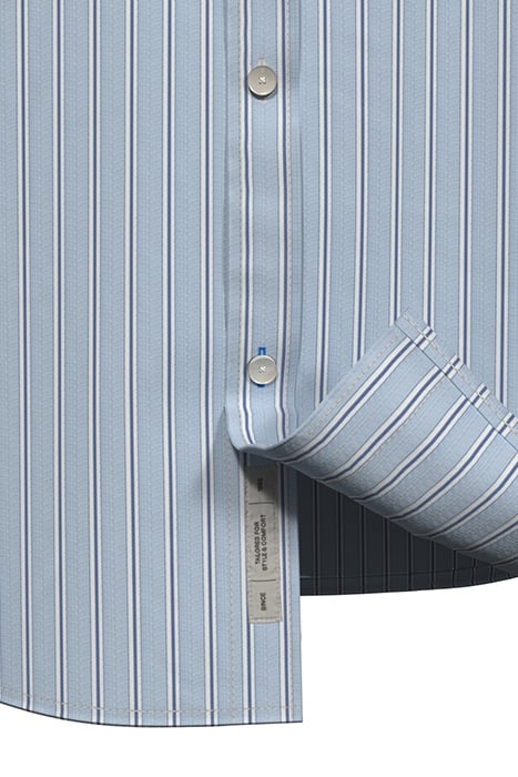 ESSENTIAL POPLIN STRIPE SHIRT LIGHT BLUE STRIPE 3
