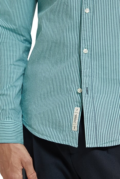 ESSENTIAL STRIPE POPLIN SHIRT STEEL TOPAZ BLUE STRIPE 7