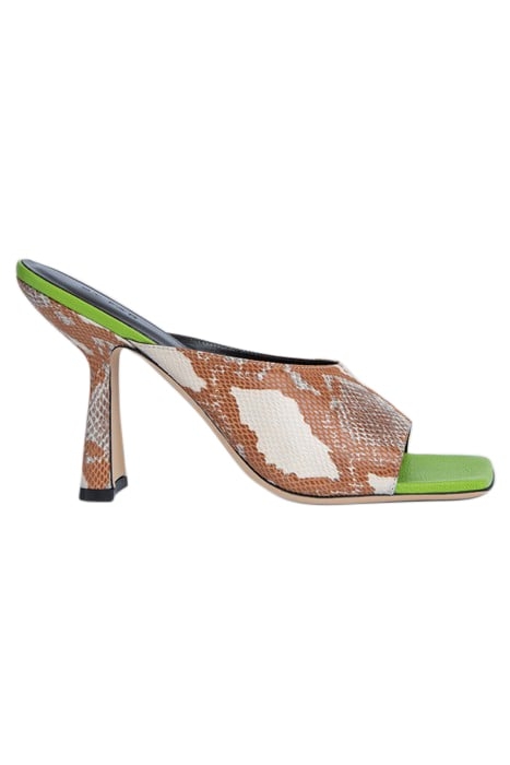 ZAYA ALMOND SNAKE PRINT LEATHER 1