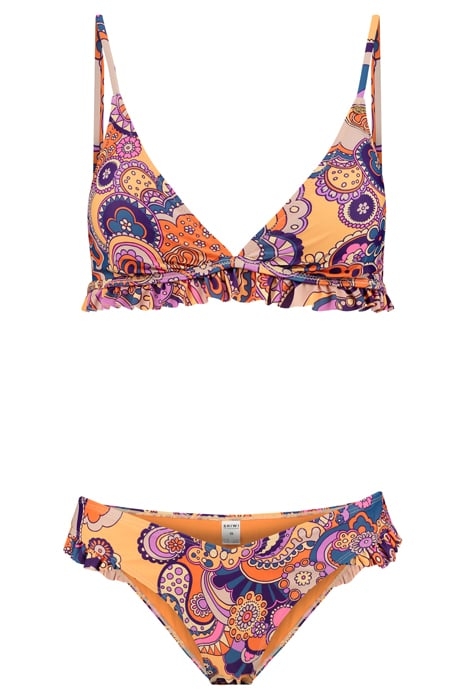 ROMY RUFFLE BIKINI SET WOODSTOCK WAVE MULTI COLOR 4