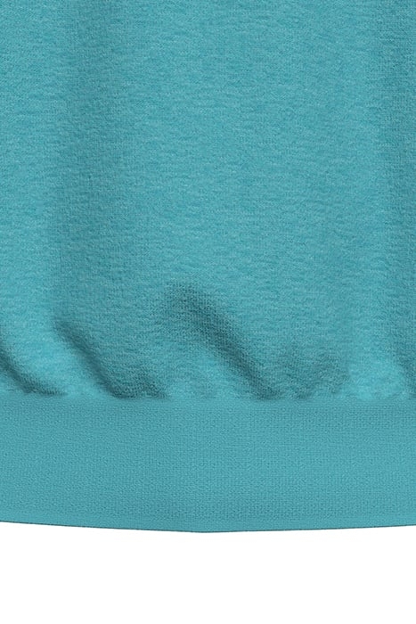 ESSENTIALS ECOVERO VISCOSE-NYLON CREWNECK PULLOVER TOPAZ 3