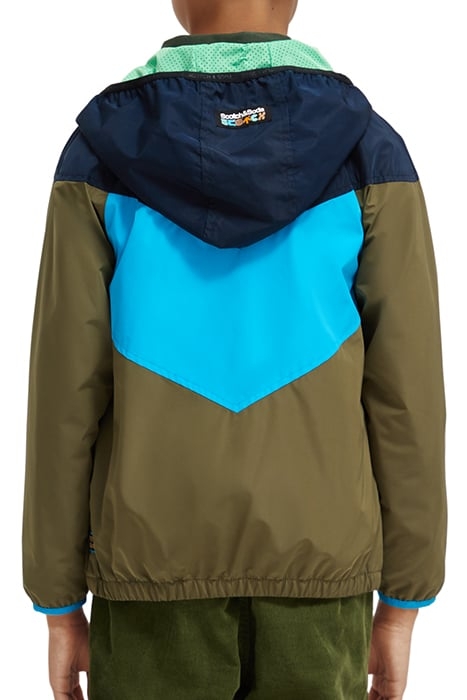 COLOUR BLOCK LIGHTWEIGHT JACKET IN RECYCLED POLYESTER COLOUR 2