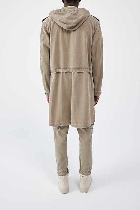 UNISEX LIGHT KHAKI TERRA® DENIM OVERSIZE PARKA 3