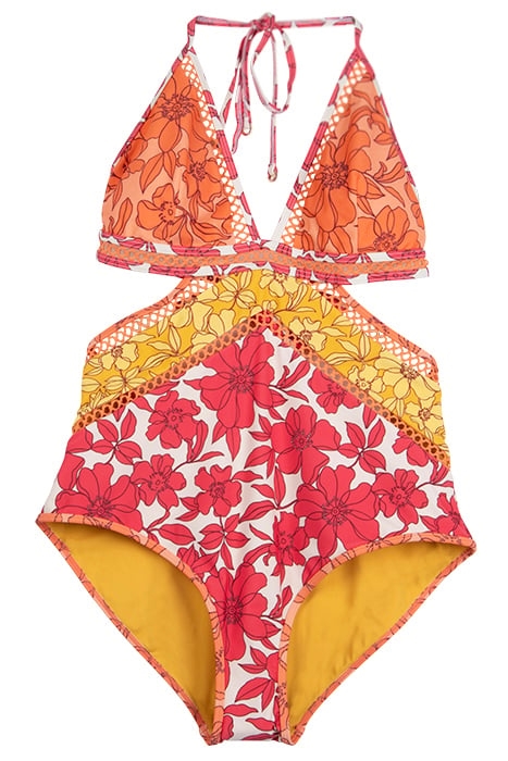 HANNAH-PRINTED ONE-PIECE CORAL 1