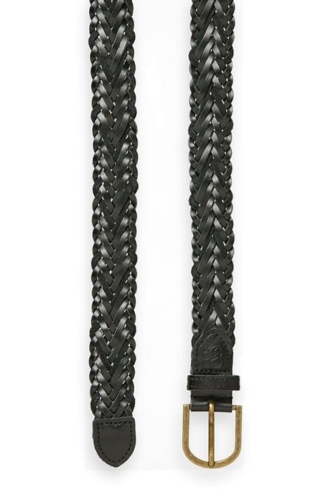 BRAIDED LEATHER BELT BLACK 4
