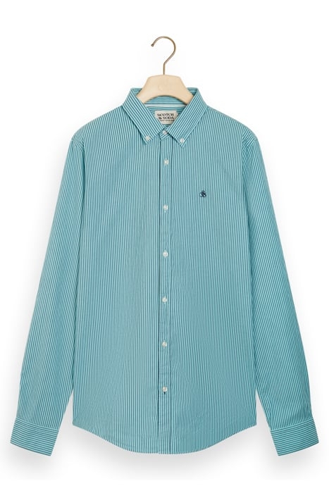 ESSENTIAL STRIPE POPLIN SHIRT STEEL TOPAZ BLUE STRIPE 4