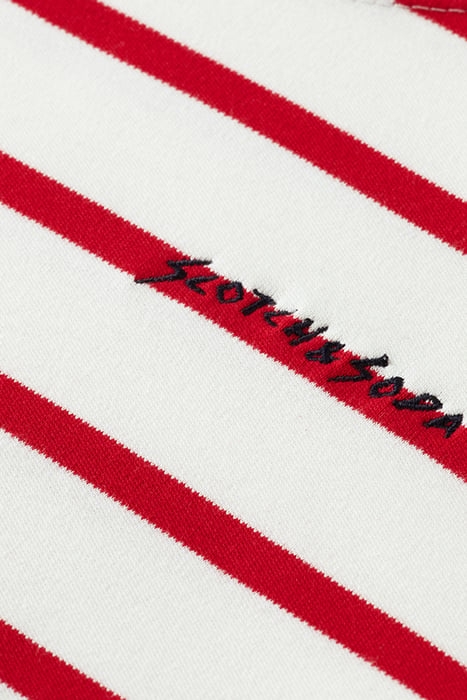 LONG-SLEEVED YARN-DYED STRIPE T-SHIRT AMP RED 7