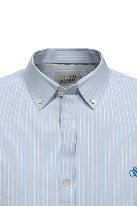 ESSENTIAL POPLIN STRIPE SHIRT LIGHT BLUE SMALL STRIPE 3