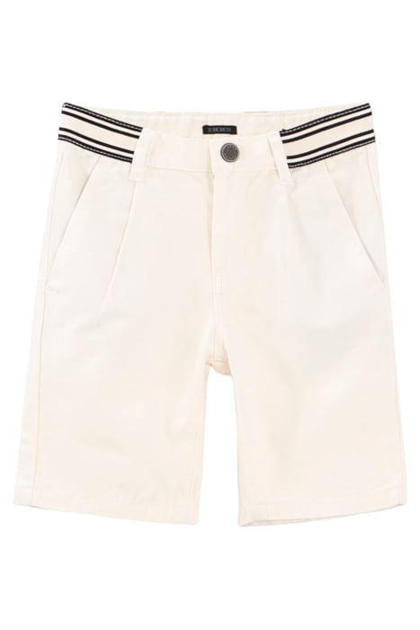 BOY'S ECRU BERMUDA SHORTS WITH STRIPED WAISTBAND 1