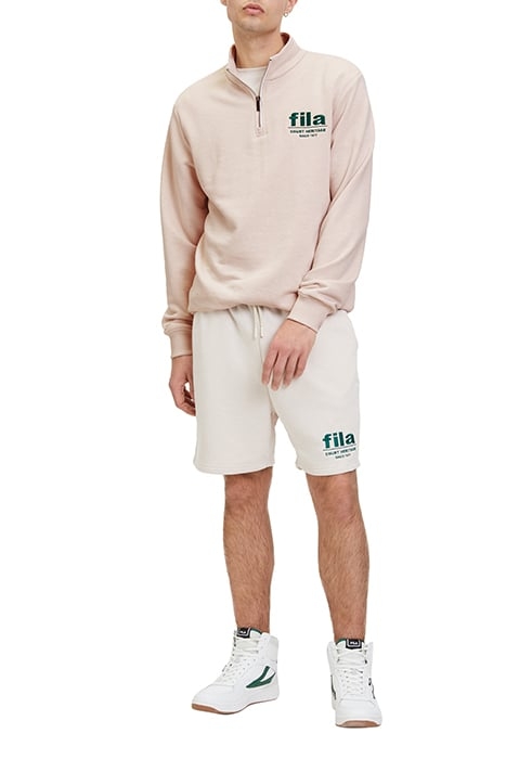 LISBON GRAPHIC HALF-ZIP SWEATER OATMEAL MELANGE 3