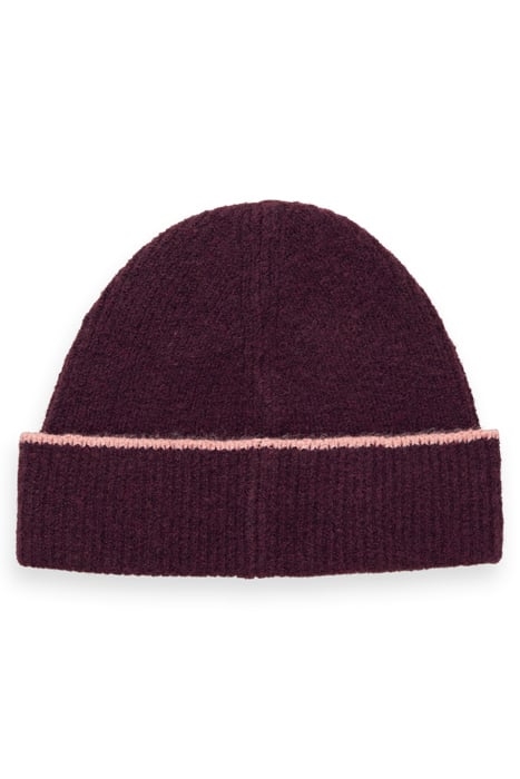 SOFT RIB-KNIT BEANIE BERRY WINE 6