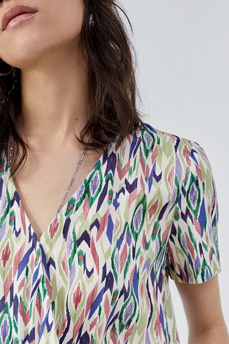 ECRU IKAT DIAMOND PRINT JUMPSUIT 7