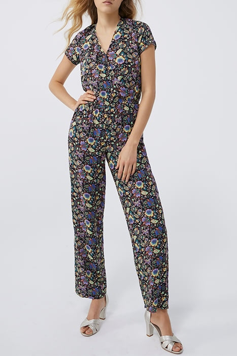BLACK XL FLOWER PRINT JUMPSUIT 1