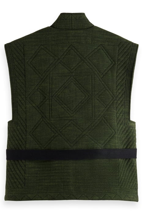 QUILTED GILET FIELD GREEN 5