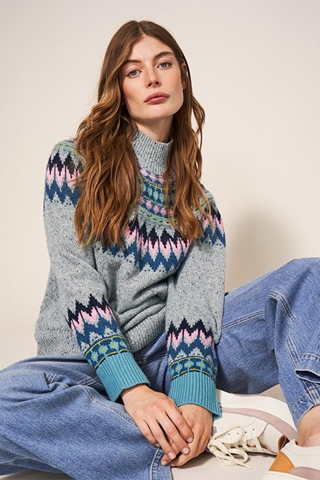 IZZY FAIRISLE JUMPER GREY 4