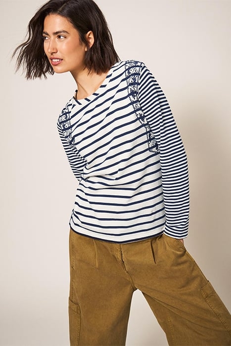 LONG SLEEVE WEAVER TEE BLUE 1