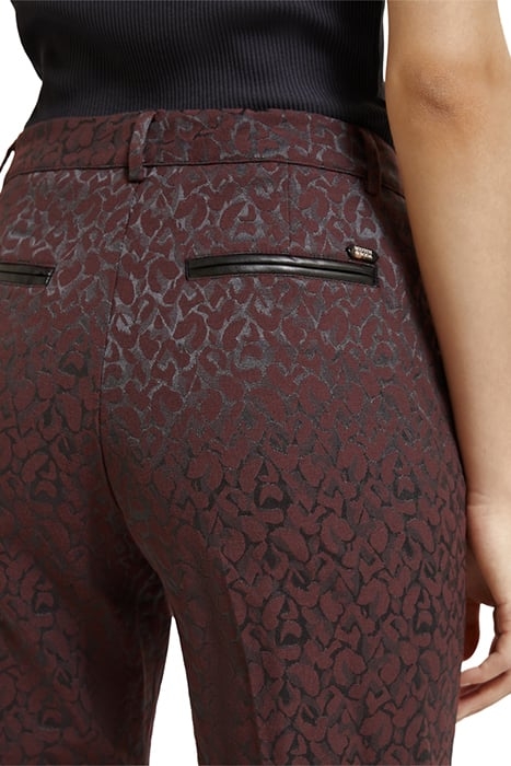 LOWRY - MID RISE LEOPARD JACQUARD PANT LEOPARD JACQUARD BORD 7