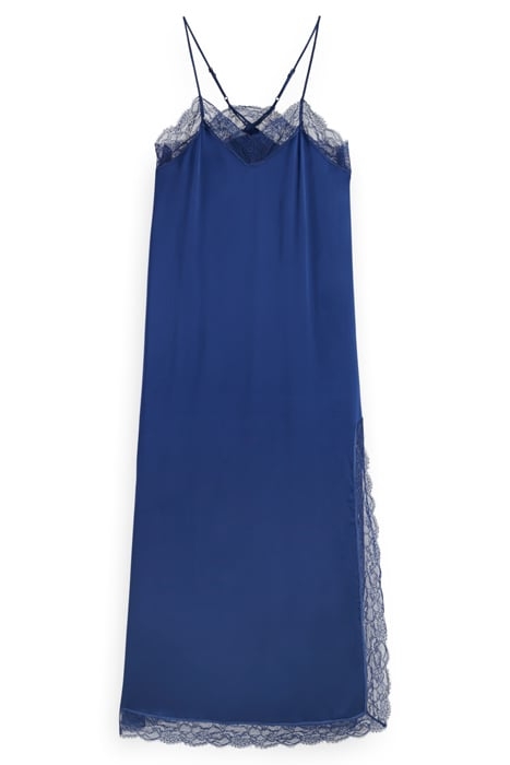 CAMI MAXI DRESS WITH LACE DETAIL DUTCH BLUE 3