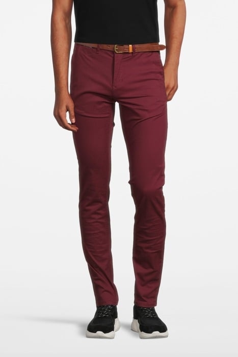 ZALANDO MOTT - CLASSIC SLIM FIT CHINO WITH BELT (NEW) BORDEA 1