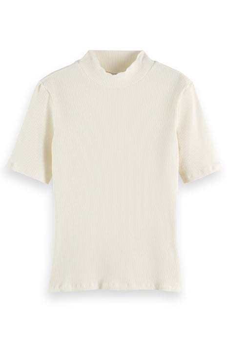 MOCK NECK RIBBED SLIM-FIT TOP SOFT ICE 6